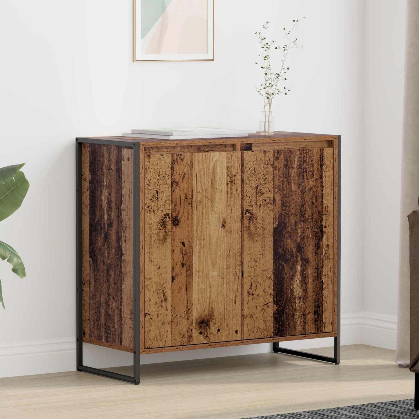 Sideskab Gammelt træ 79 x 36 x 75 cm Konstrueret træ