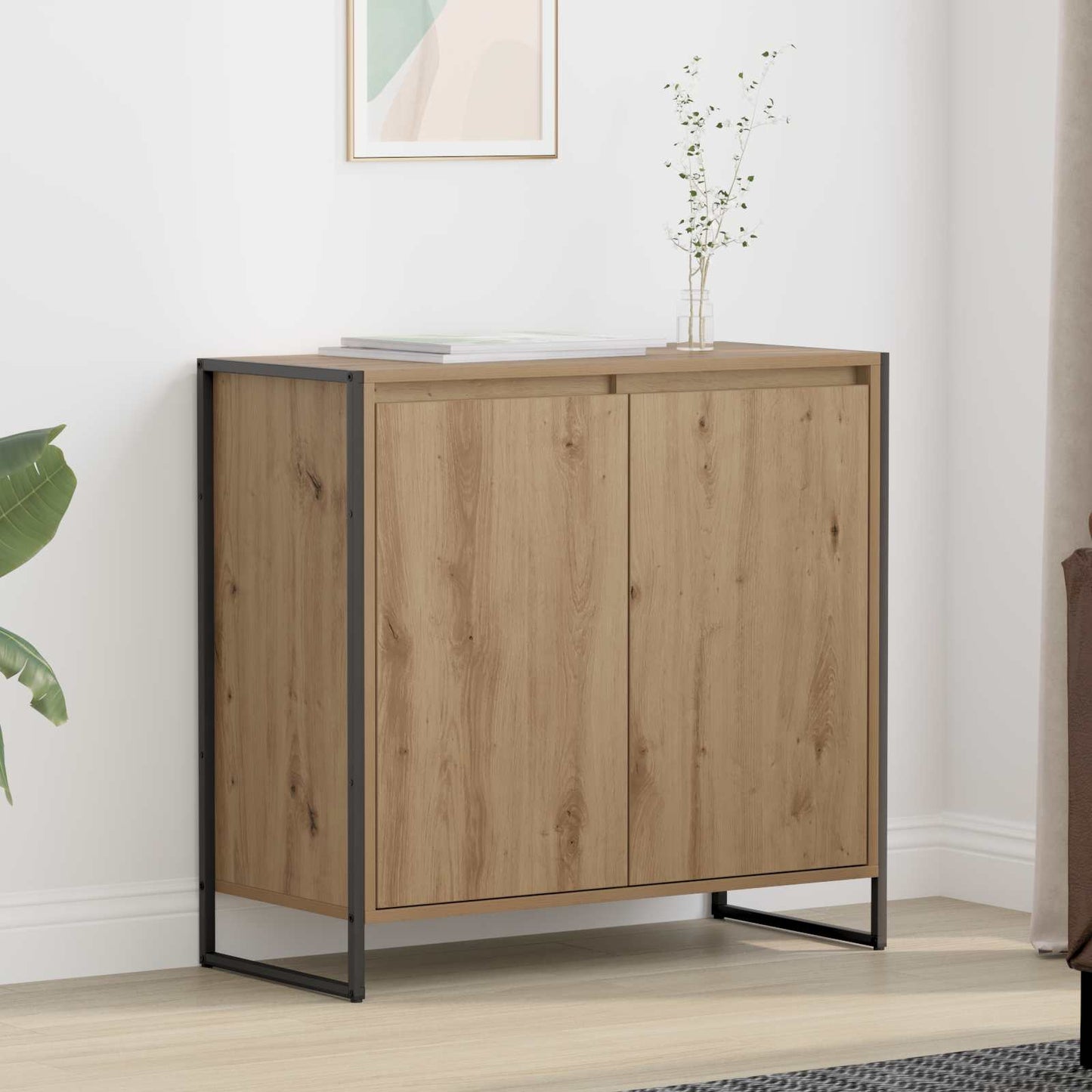 Sideskab Artisan eg 79 x 36 x 75 cm Konstrueret træ