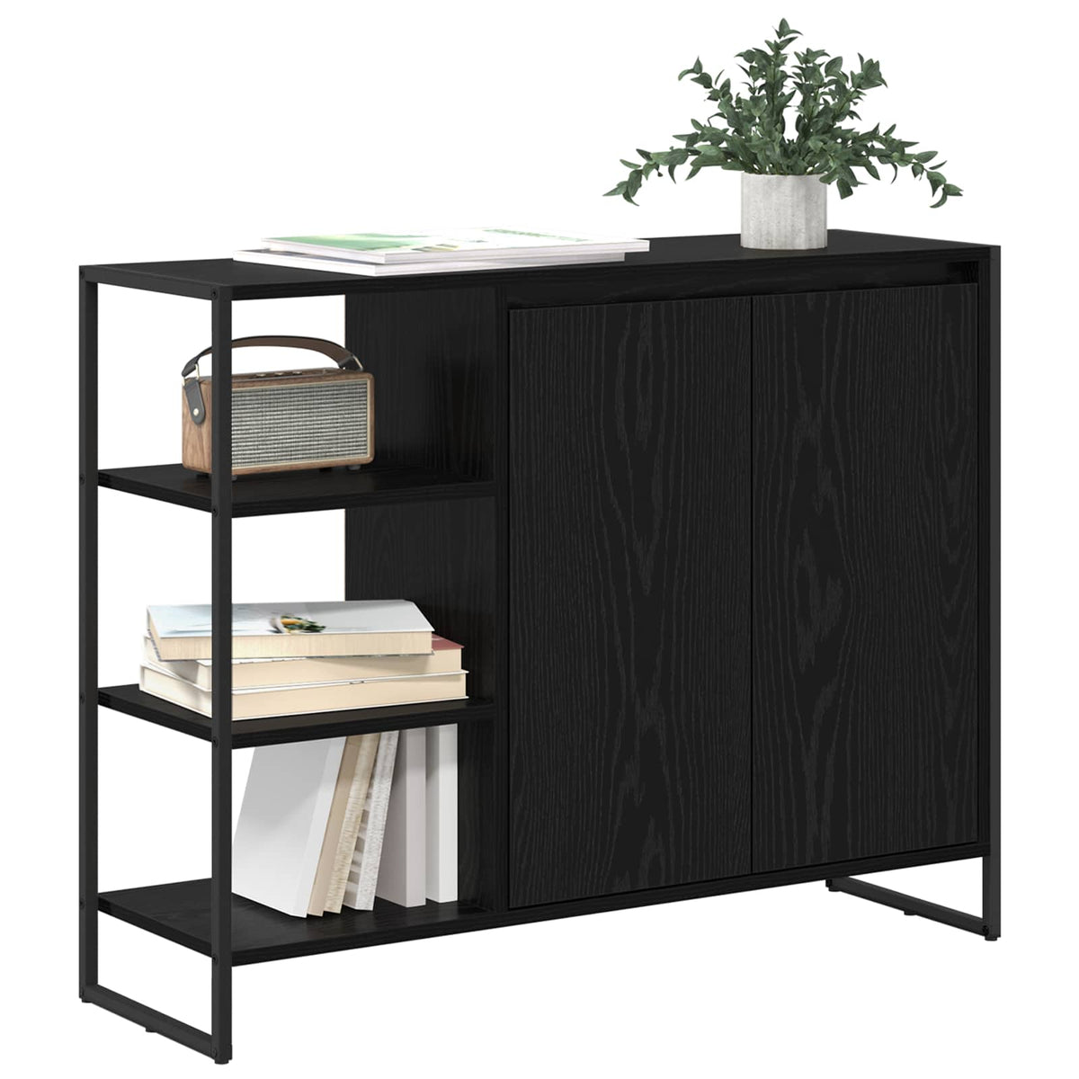 Sideskab Sort eg 96.5 x 30 x 75 cm Konstrueret træ