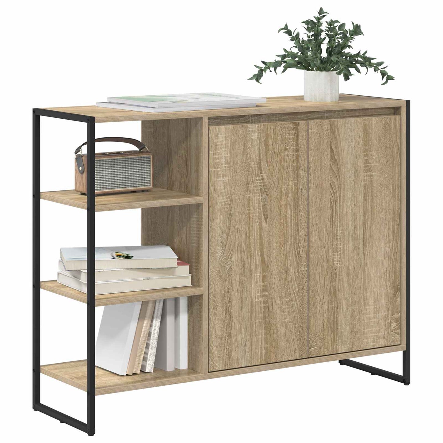 Sideskab Sonoma 96.5 x 30 x 75 cm Konstrueret træ