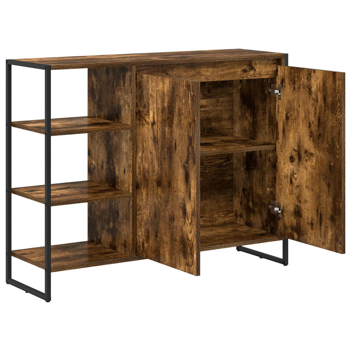 Sideskab Røget Eg 96.5 x 30 x 75 cm Konstrueret træ