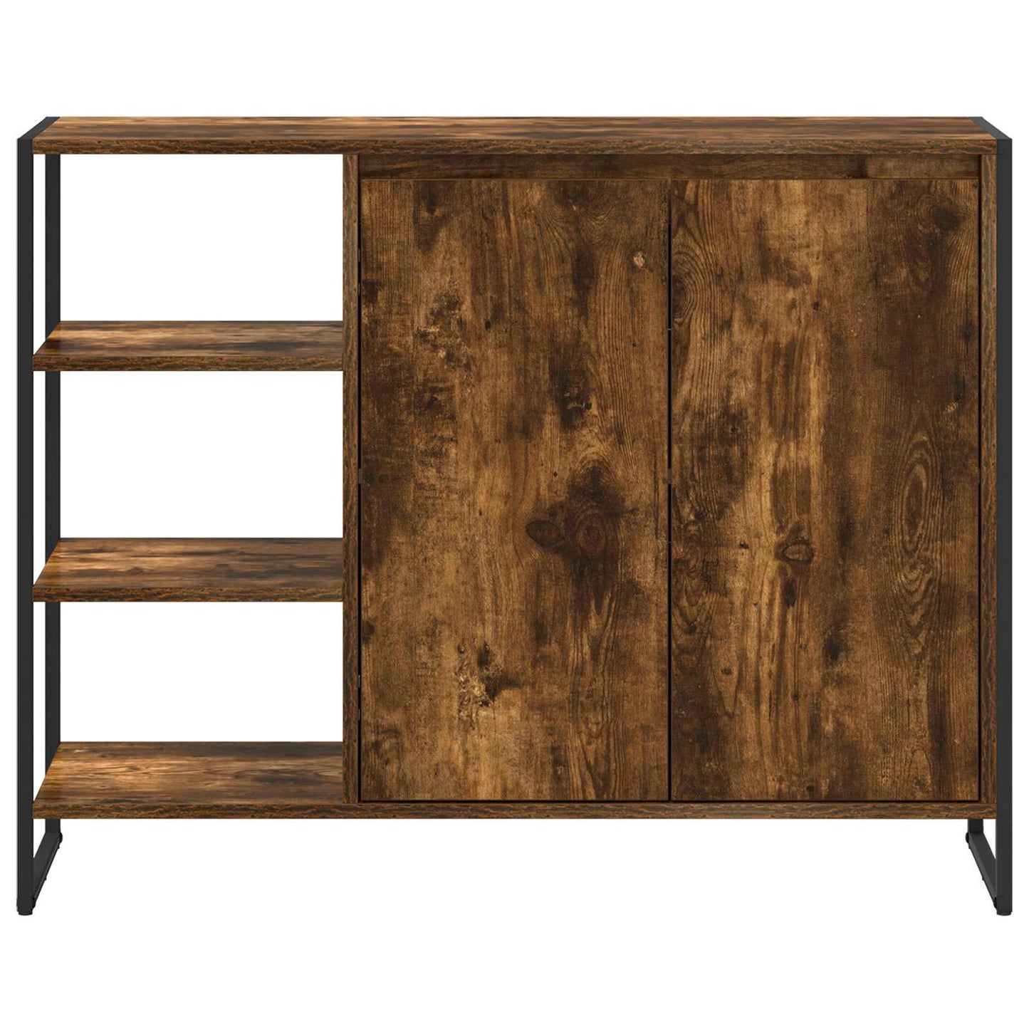 Sideskab Røget Eg 96.5 x 30 x 75 cm Konstrueret træ
