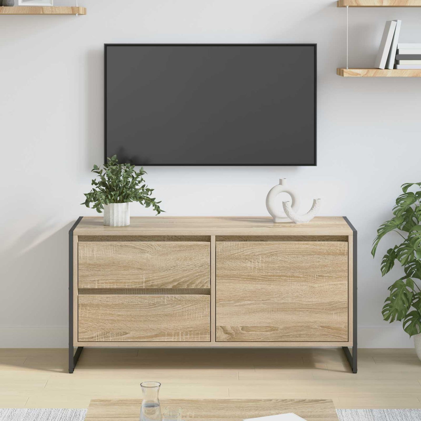 TV-skab 100 x 36 x 49,5 cm Sonoma Konstrueret træ
