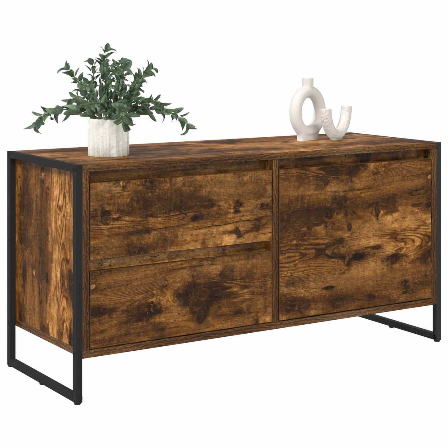 TV-skab 100 x 36 x 49,5 cm Røget Eg Konstrueret træ