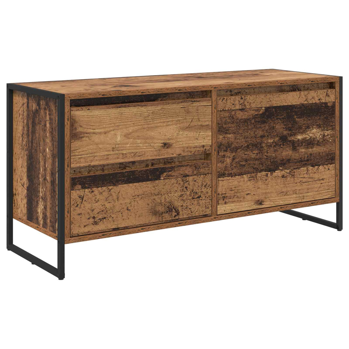 TV-skab 100 x 36 x 49,5 cm Gammelt træ Konstrueret træ