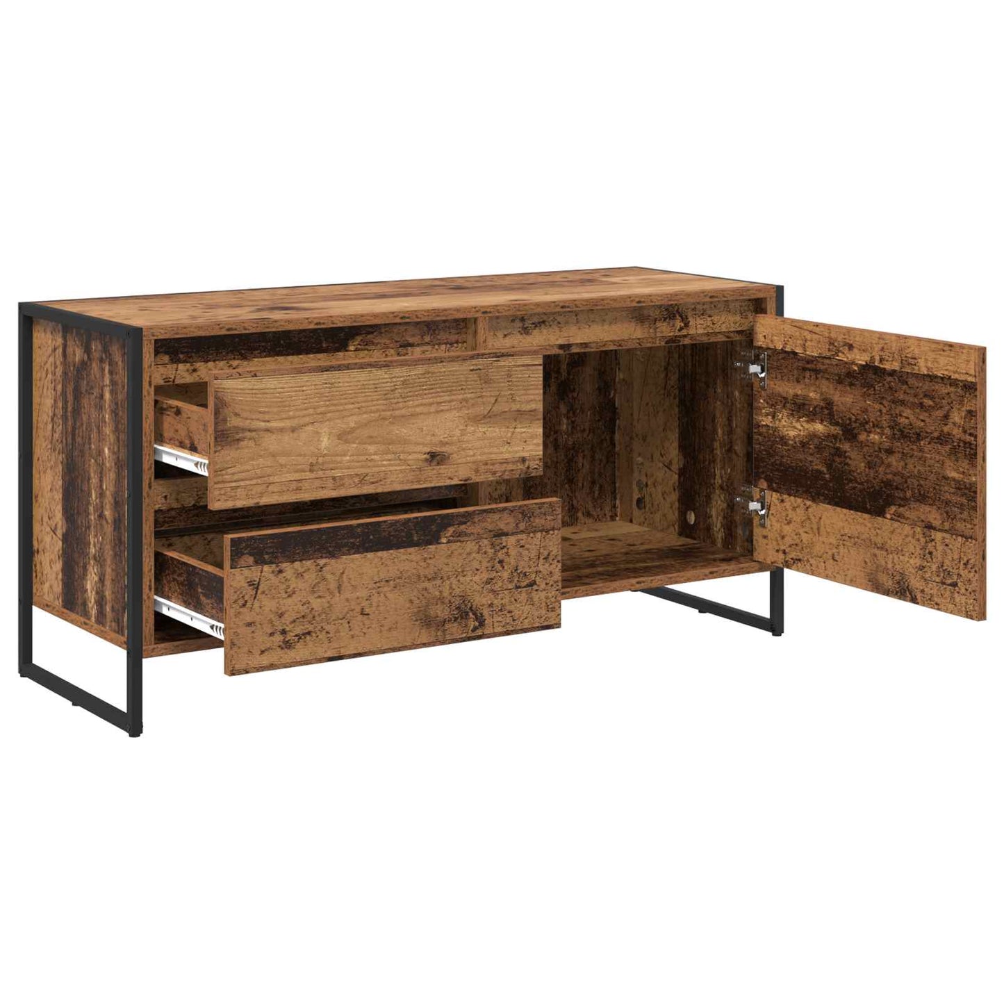 TV-skab 100 x 36 x 49,5 cm Gammelt træ Konstrueret træ
