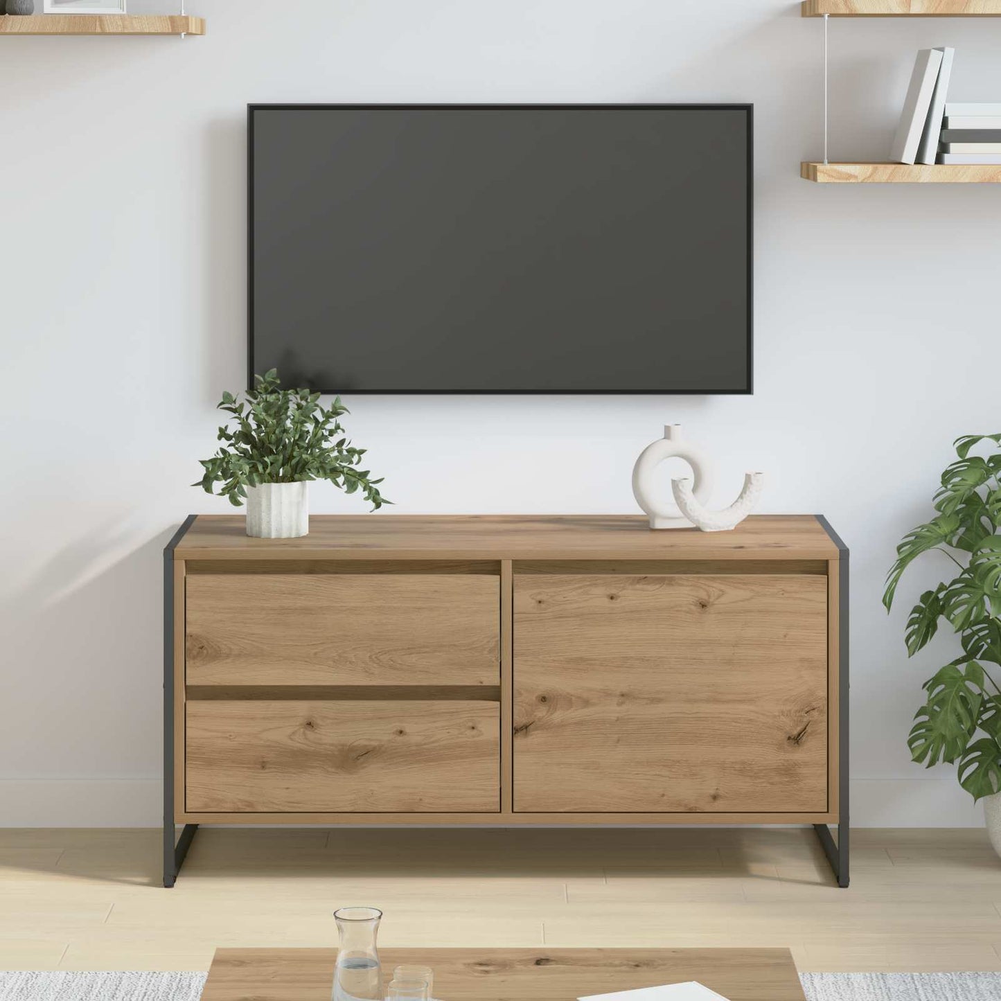 TV-skab 100 x 36 x 49,5 cm Artisan eg Konstrueret træ