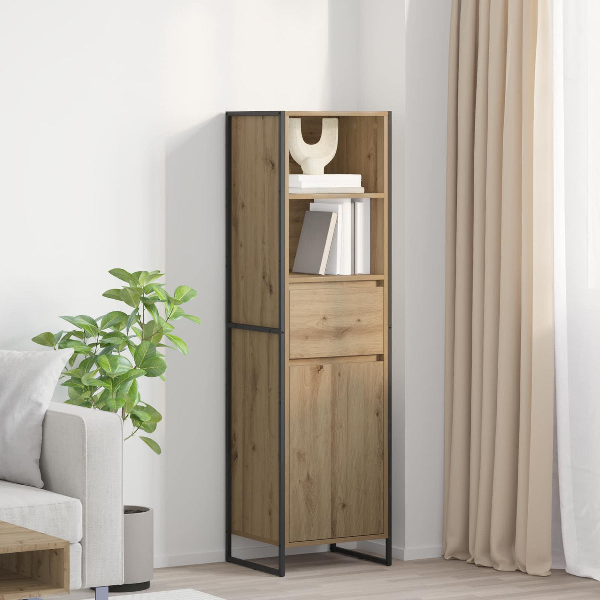 Bogskab Artisan eg 43 x 36 x 150,5 cm Konstrueret træ