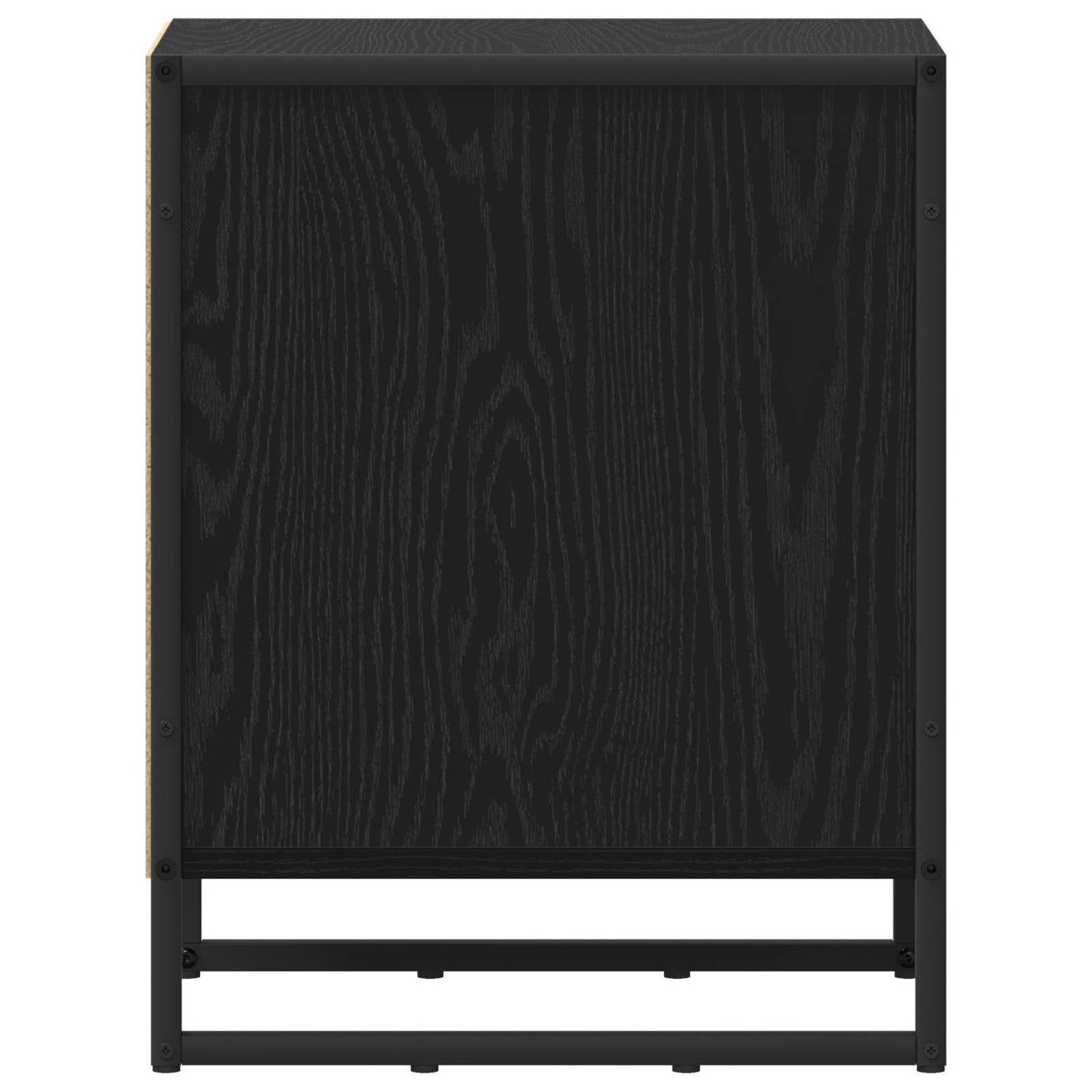 Sengebord 2 stk. Sort eg 39,5 x 30 x 50 cm Konstrueret træ