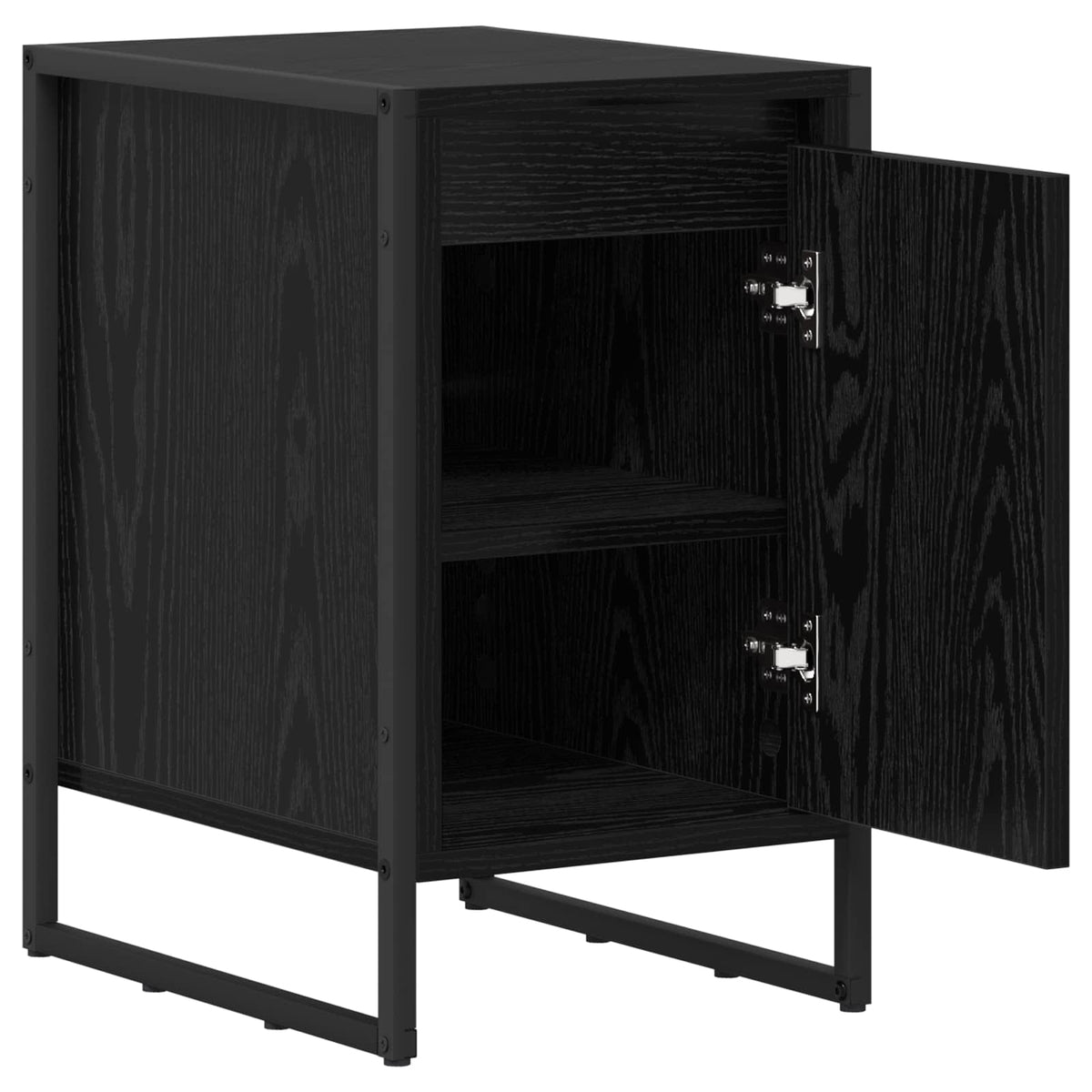 Sengebord Sort eg 39,5 x 30 x 50 cm Konstrueret træ