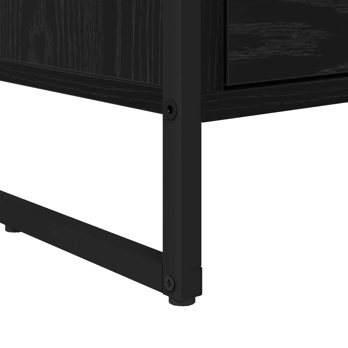 Sengebord 2 stk. Sort eg 39,5 x 30 x 50 cm Konstrueret træ