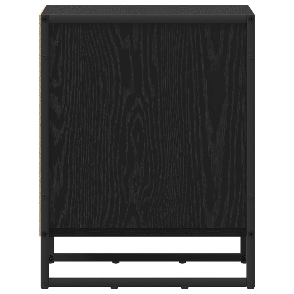 Sengebord 2 stk. Sort eg 39,5 x 30 x 50 cm Konstrueret træ