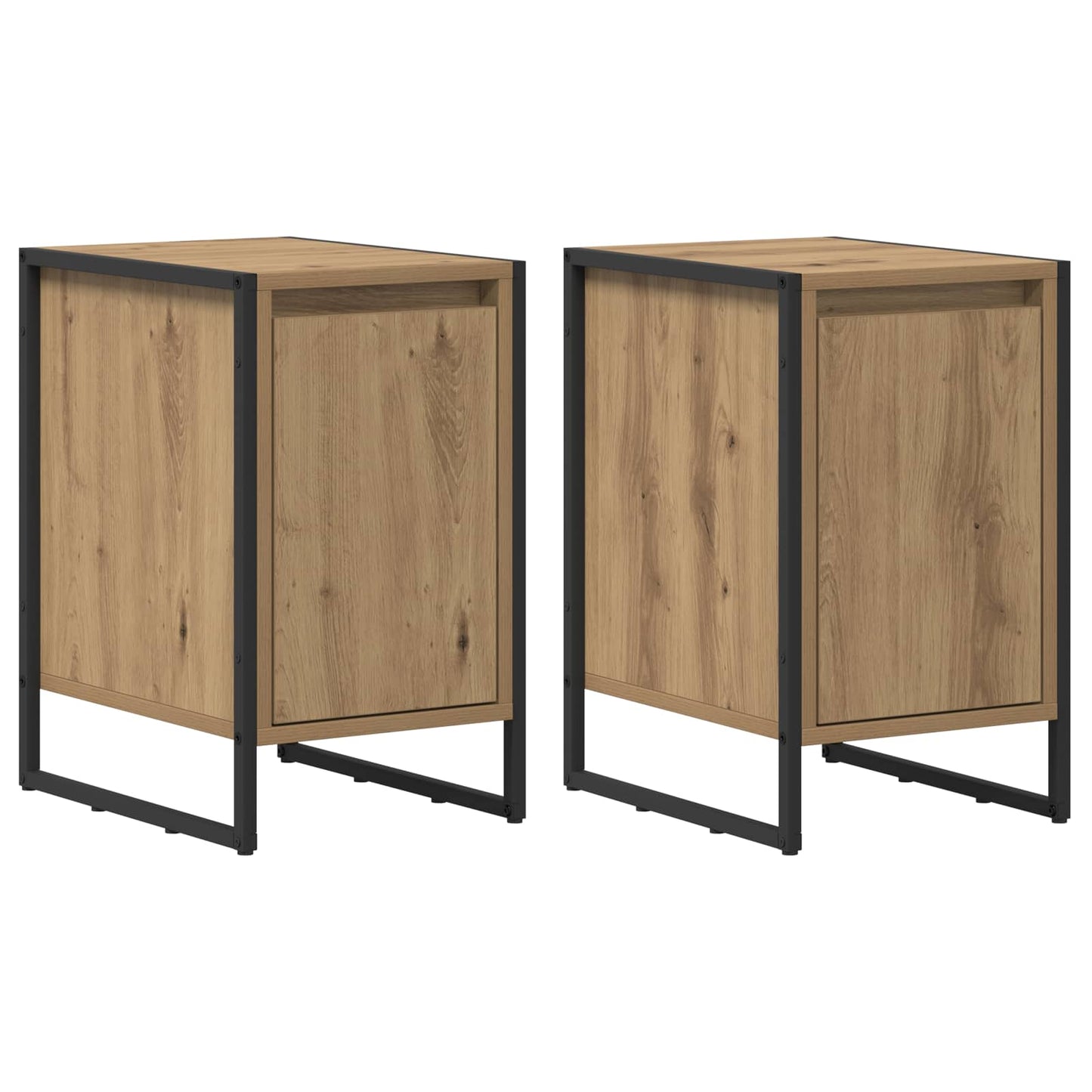Sengebord 2 stk. Artisan eg 39,5 x 30 x 50 cm Konstrueret træ