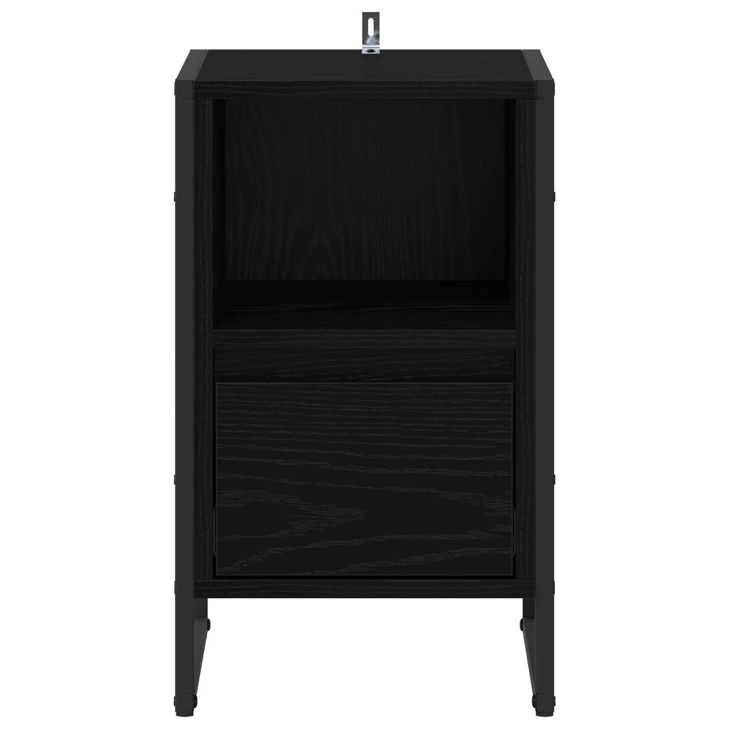 Sengebord 2 stk. Sort eg 39,5 x 30 x 50 cm Konstrueret træ