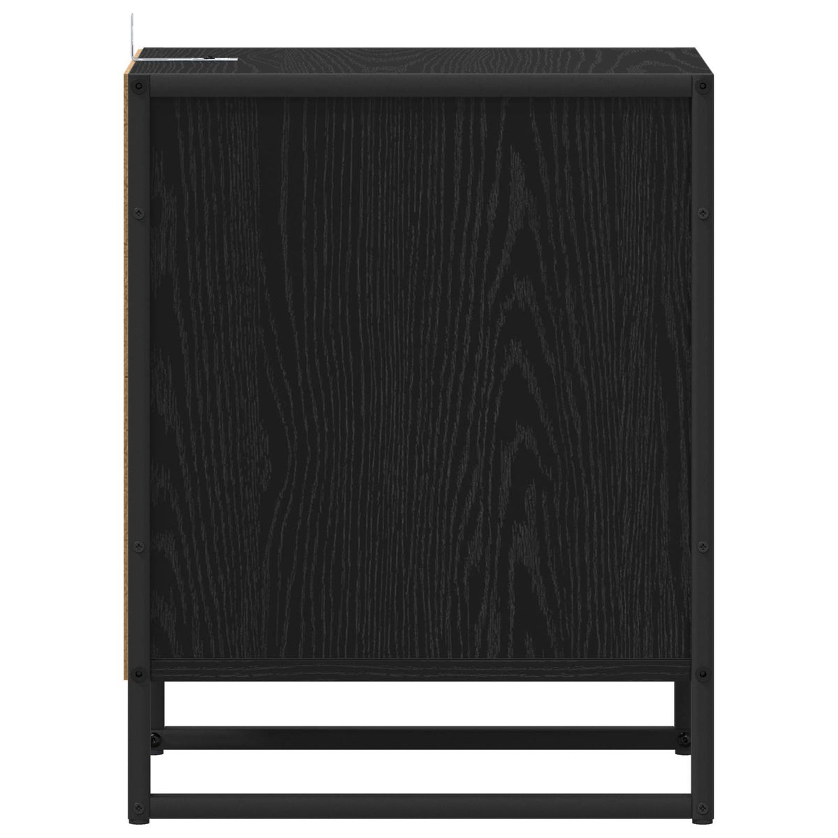 Sengebord 2 stk. Sort eg 39,5 x 30 x 50 cm Konstrueret træ