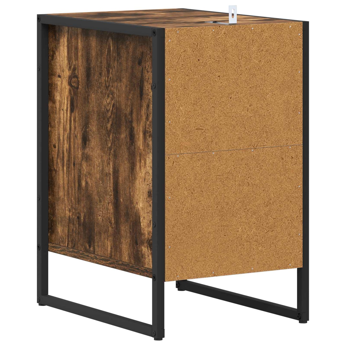 Sengebord 2 stk. Røget Eg 39,5 x 30 x 50 cm Konstrueret træ
