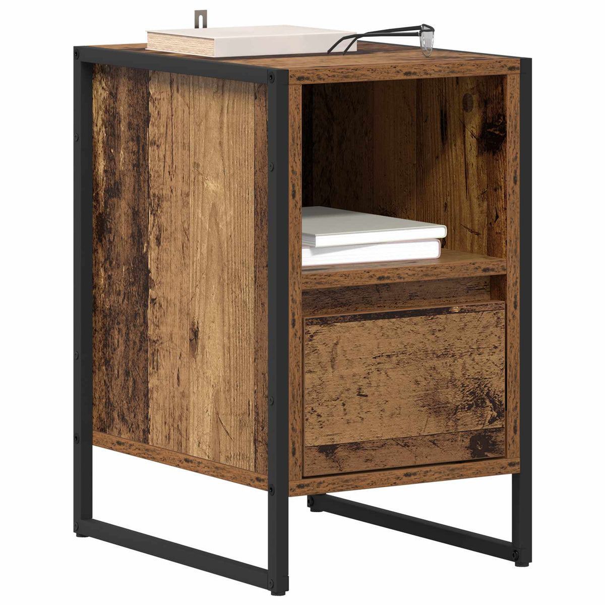 Sengebord 2 stk. Gammelt træ 39,5 x 30 x 50 cm Konstrueret træ