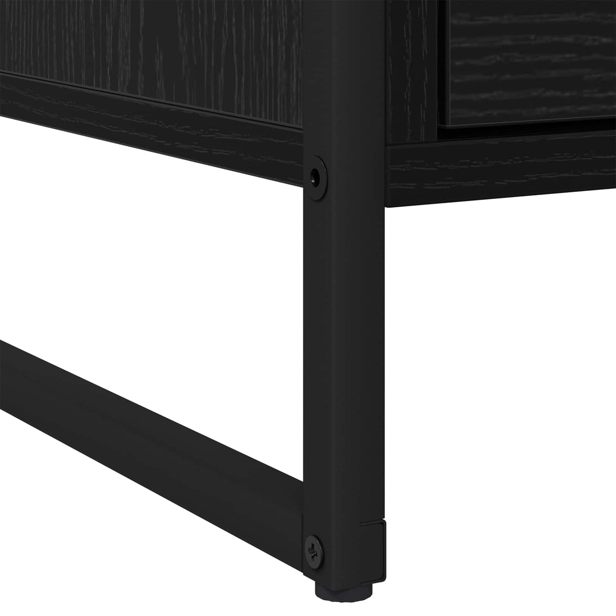 Sengebord 2 stk. Sort eg 50 x 39,5 x 50 cm Konstrueret træ