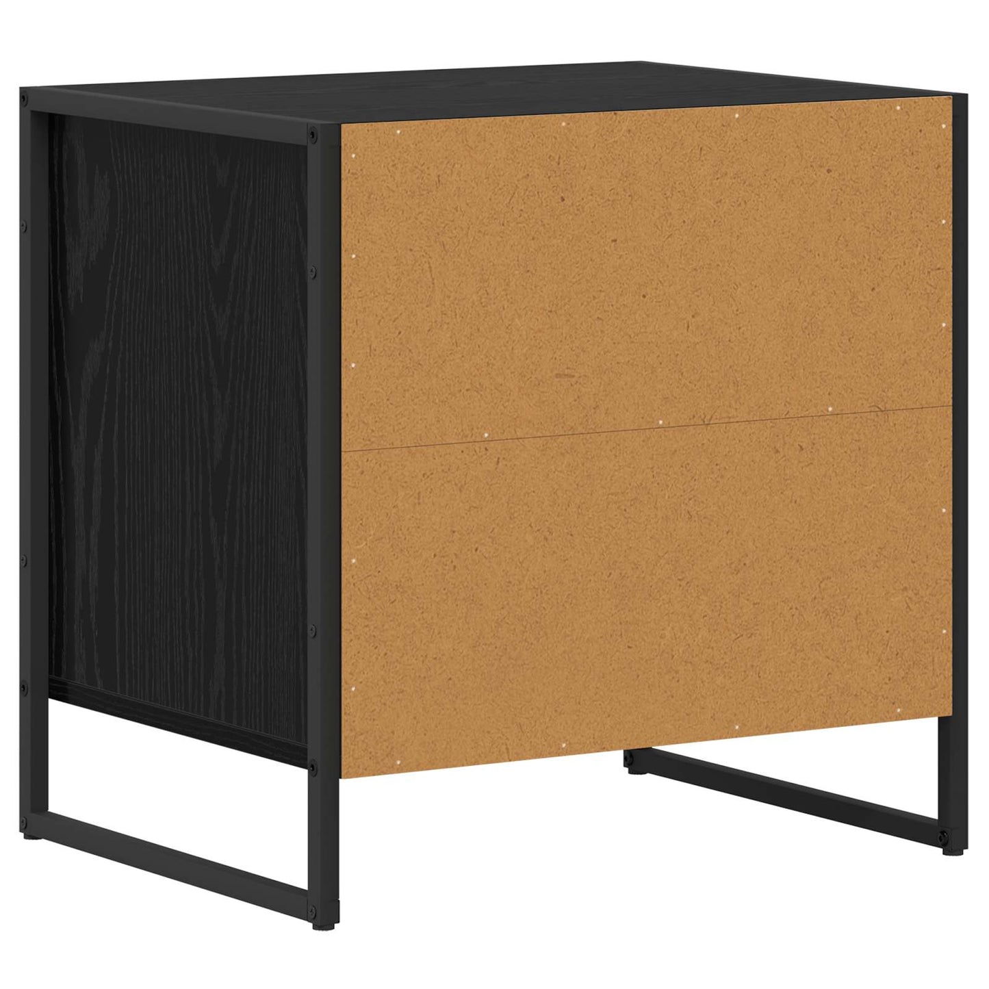 Sengebord 2 stk. Sort eg 50 x 39,5 x 50 cm Konstrueret træ