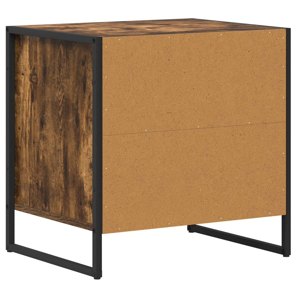 Sengebord 2 stk. Røget Eg 50 x 39,5 x 50 cm Konstrueret træ