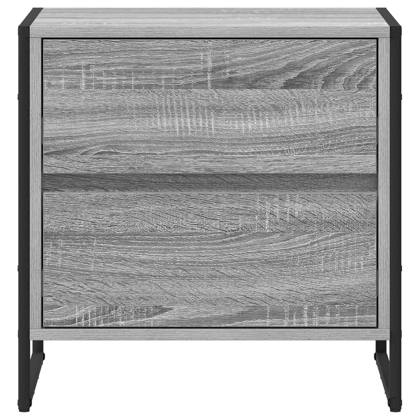 Sengebord 2 stk. Grå Sonoma 50 x 39,5 x 50 cm Konstrueret træ