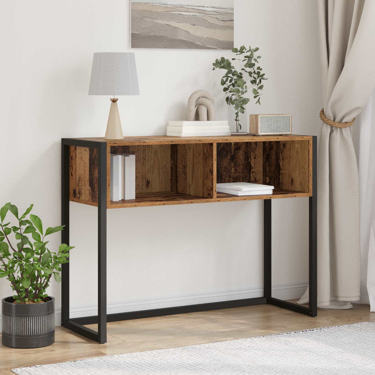 Endebord Gammelt træ 100 x 36 x 75 cm Konstrueret træ