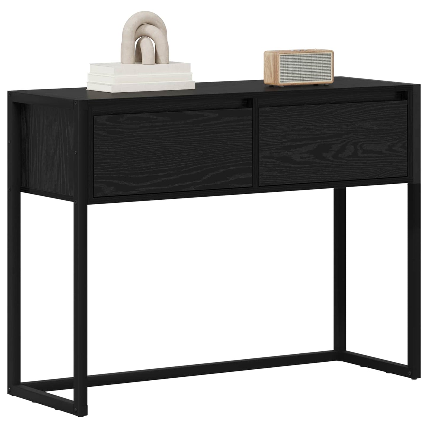 Endebord Sort eg 100 x 36 x 75 cm Konstrueret træ