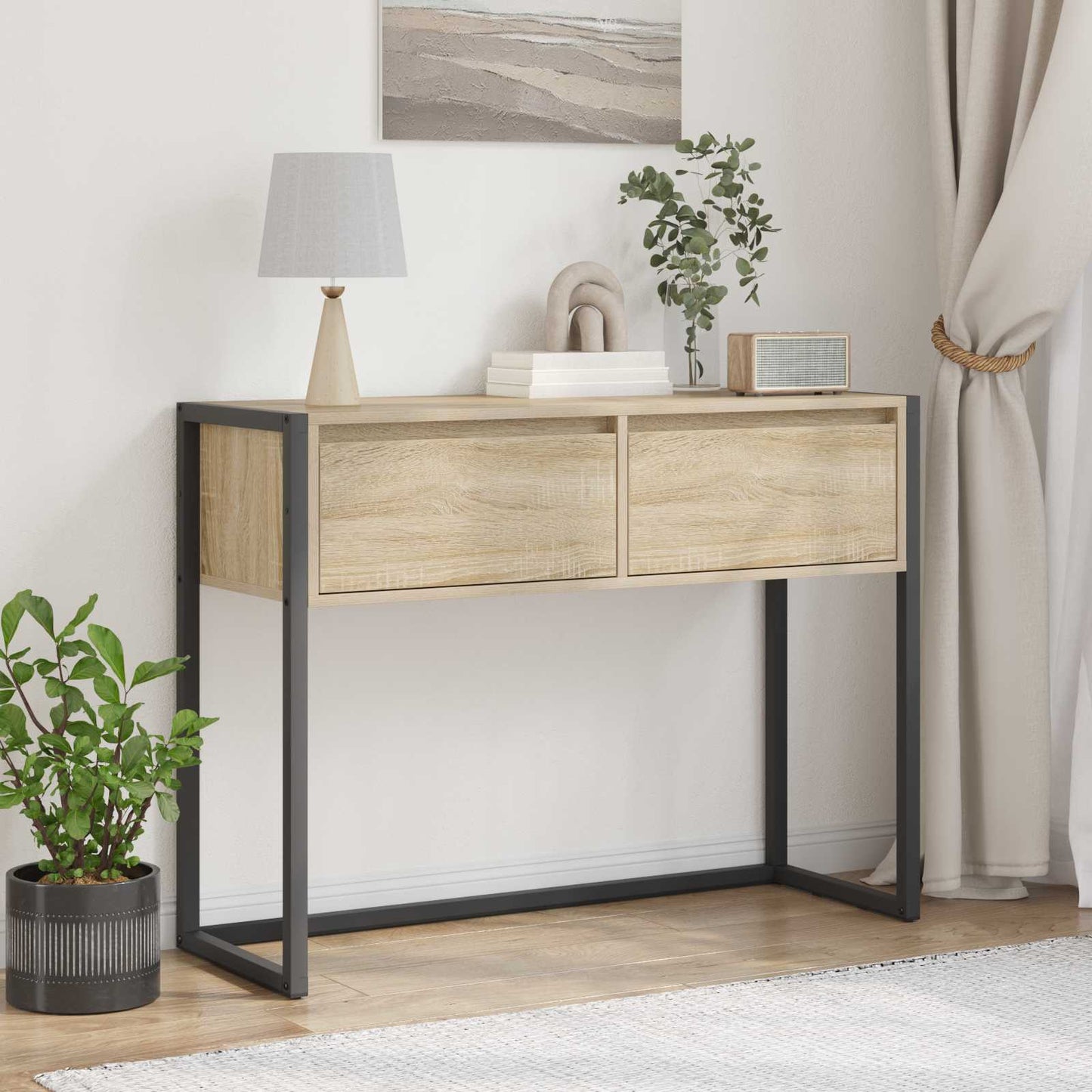 Endebord Sonoma 100 x 36 x 75 cm Konstrueret træ