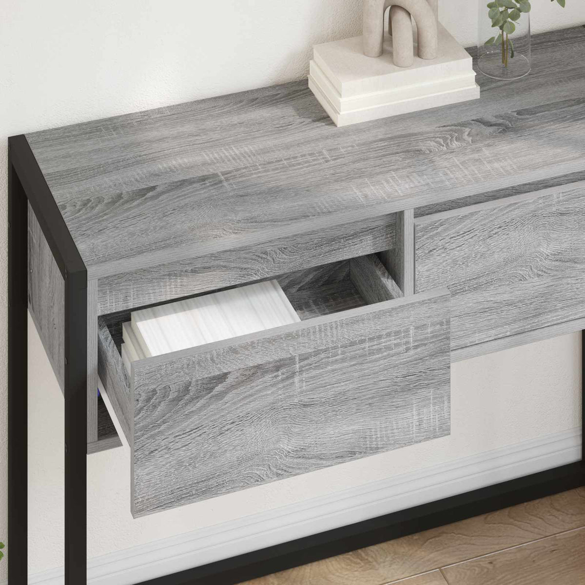 Endebord Grå Sonoma 100 x 36 x 75 cm Konstrueret træ