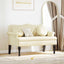 Chesterfield bænk Creme 120.5 x 65 x 75 cm Faux læder