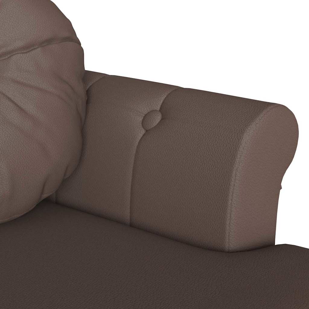 Chesterfield bænk Brun 120.5 x 65 x 75 cm Faux læder