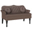 Chesterfield bænk Brun 120.5 x 65 x 75 cm Faux læder
