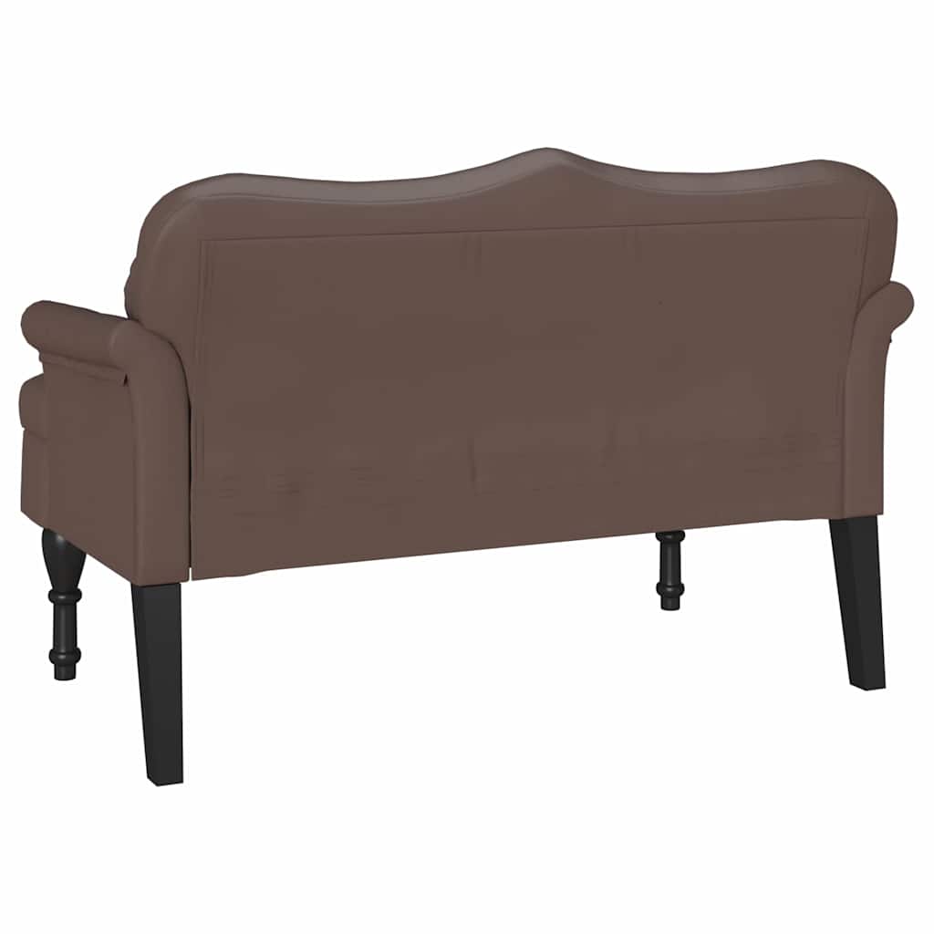 Chesterfield bænk Brun 120.5 x 65 x 75 cm Faux læder