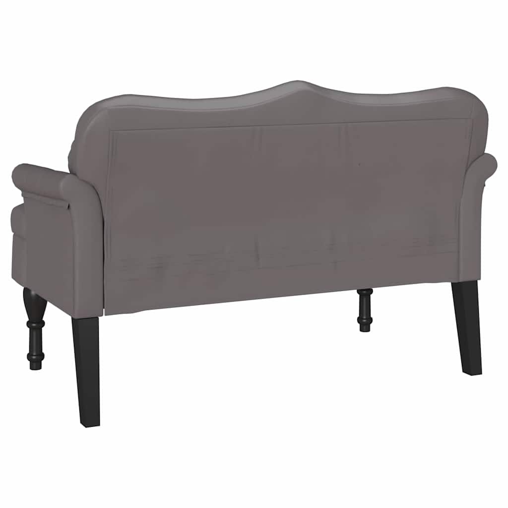 Chesterfield bænk Grå 120.5 x 65 x 75 cm Faux læder