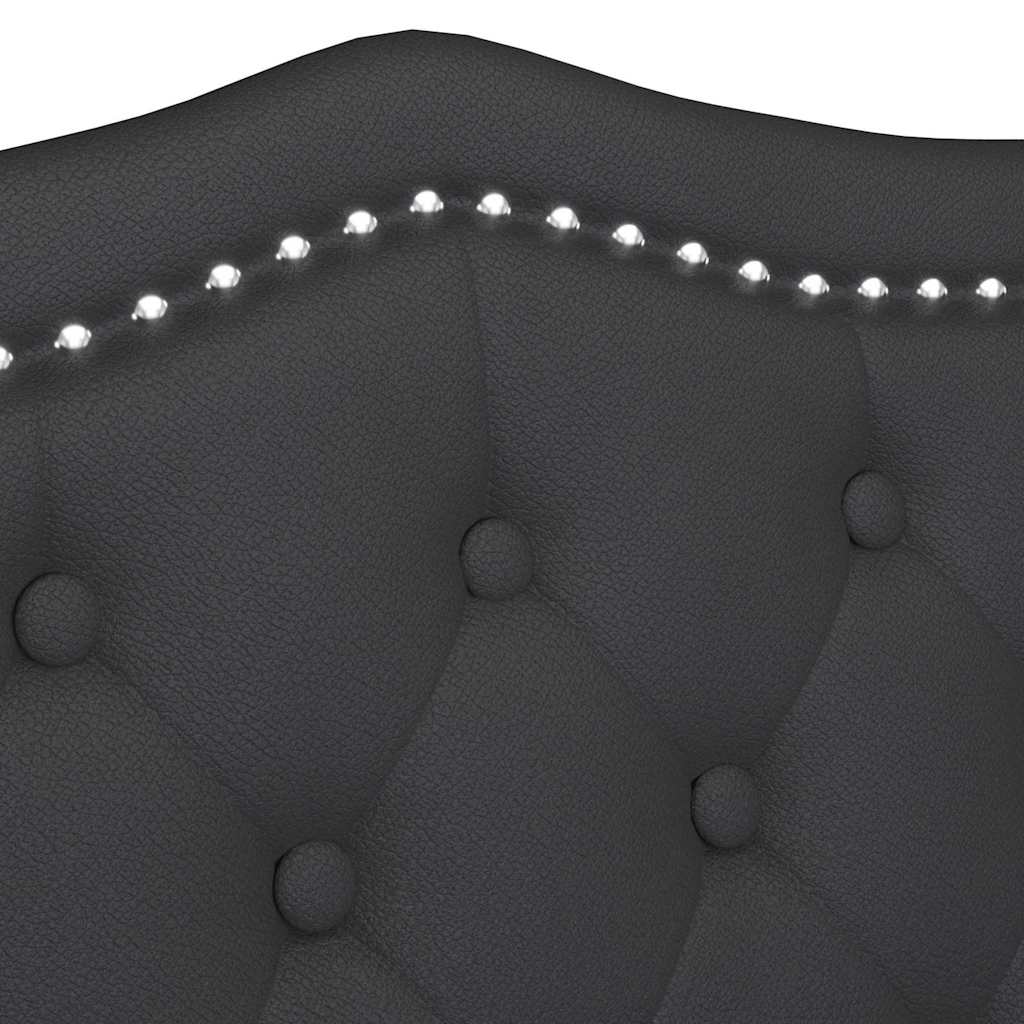 Chesterfield bænk Sort 120.5 x 65 x 75 cm Faux læder