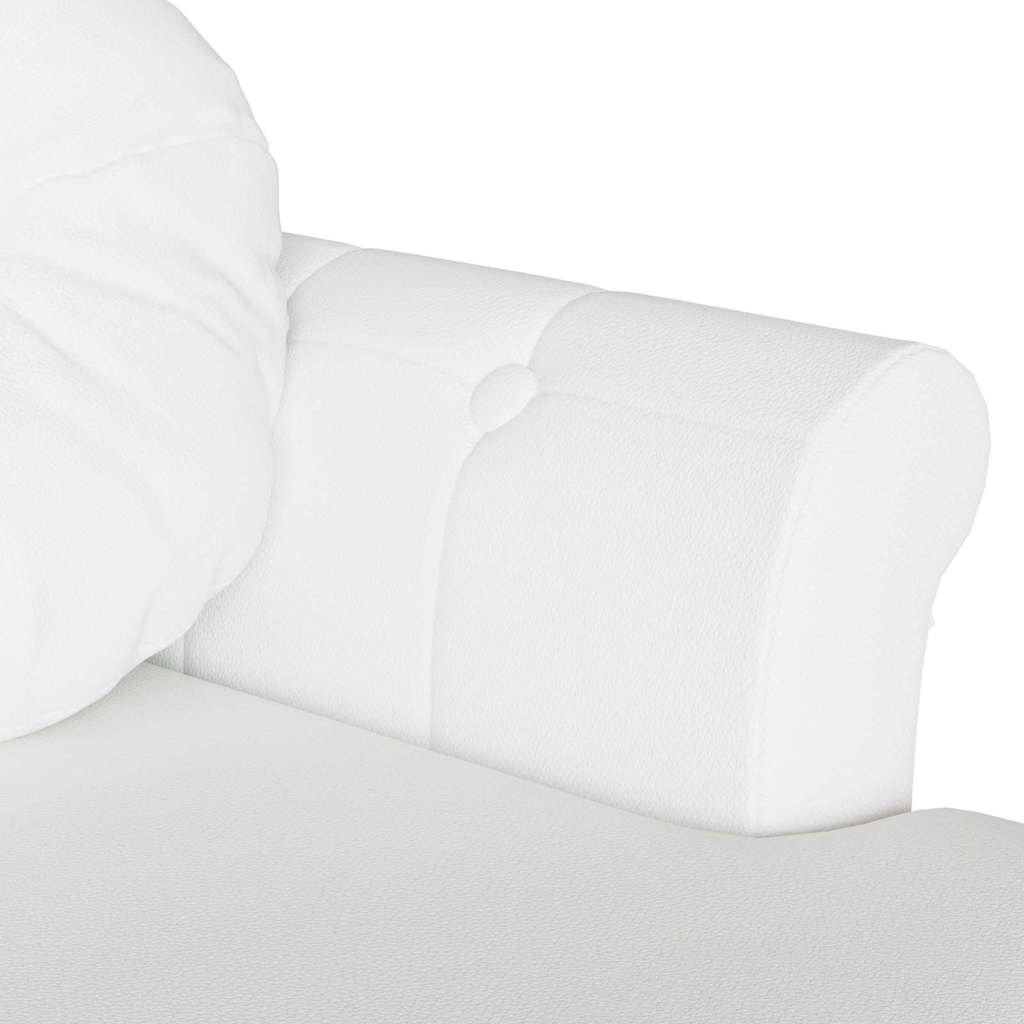Chesterfield bænk Hvid 120.5 x 65 x 75 cm Faux læder
