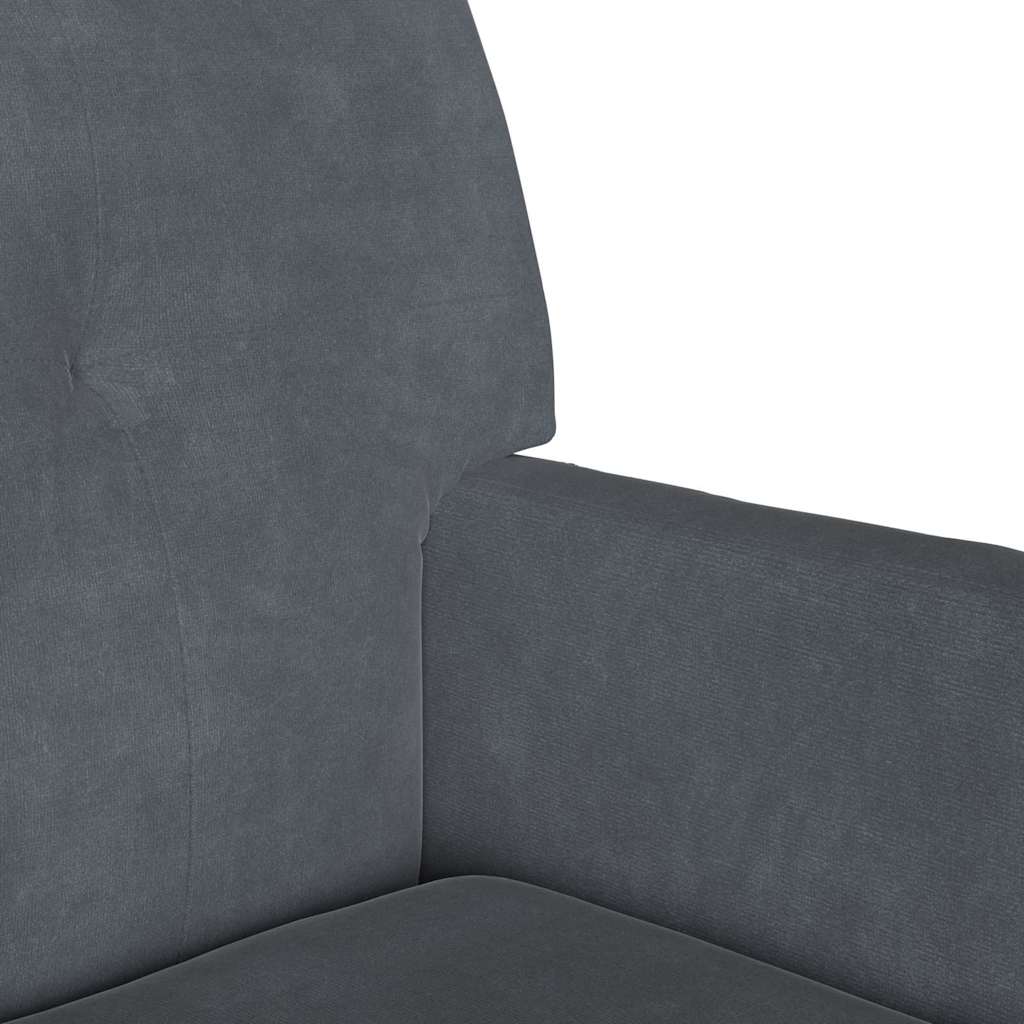 Chesterfield bænk Mørkegrå 112 x 65,5 x 75 cm Fløjl