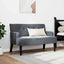 Chesterfield bænk Mørkegrå 112 x 65,5 x 75 cm Fløjl