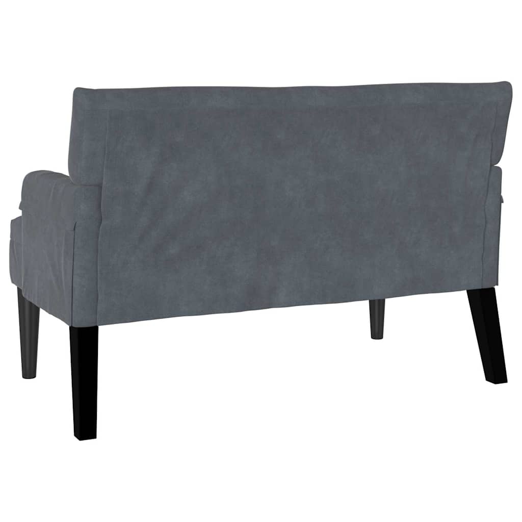 Chesterfield bænk Mørkegrå 112 x 65,5 x 75 cm Fløjl