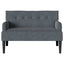 Chesterfield bænk Mørkegrå 112 x 65,5 x 75 cm Fløjl