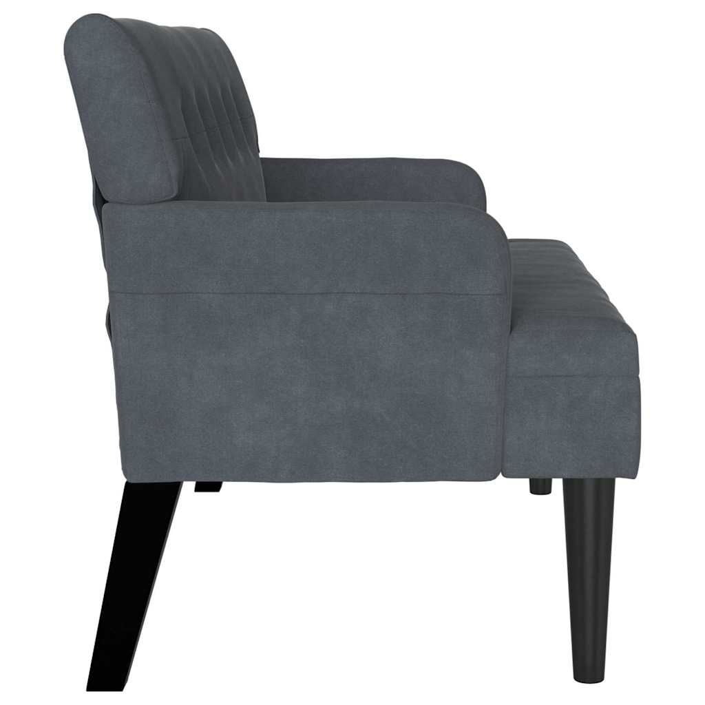 Chesterfield bænk Mørkegrå 112 x 65,5 x 75 cm Fløjl
