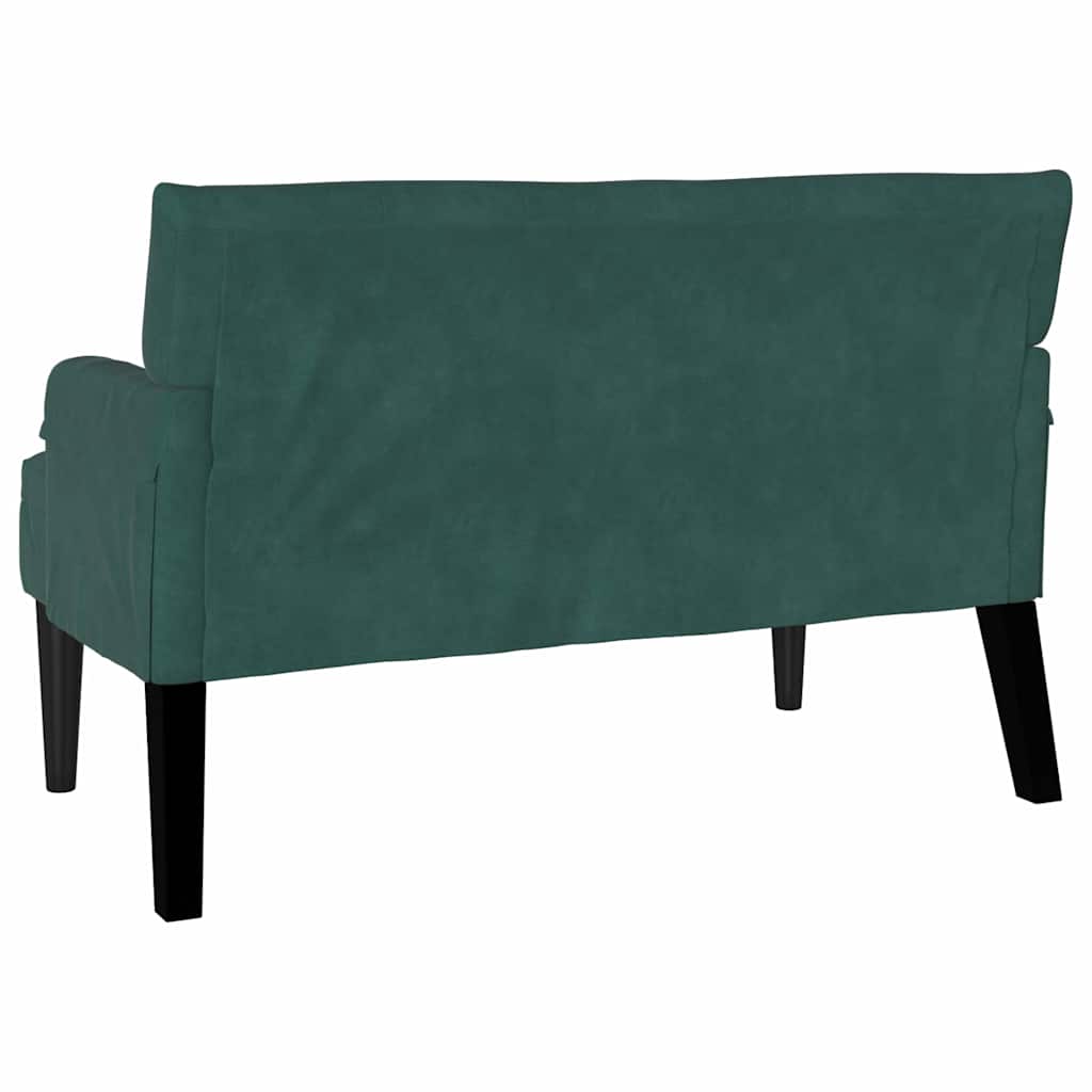 Chesterfield bænk Mørkegrøn 112 x 65,5 x 75 cm Fløjl