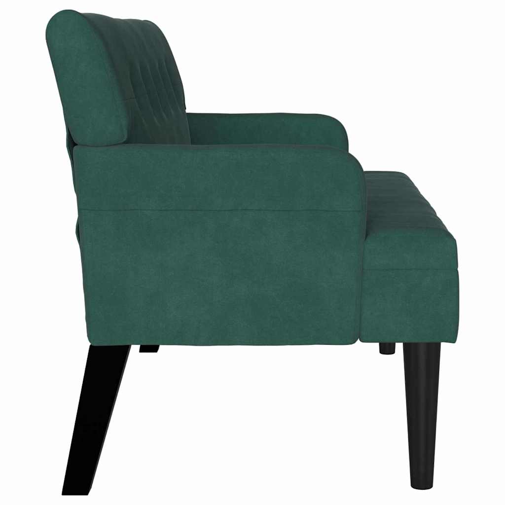 Chesterfield bænk Mørkegrøn 112 x 65,5 x 75 cm Fløjl