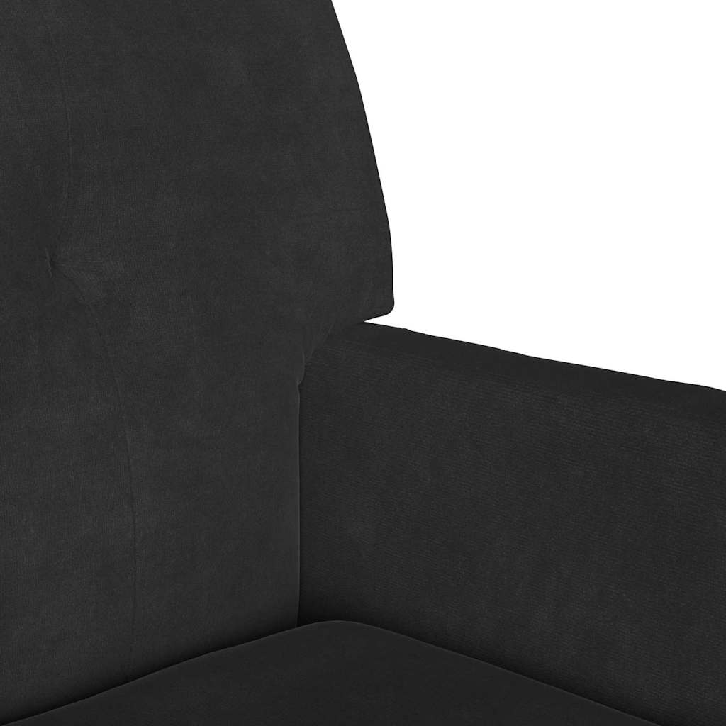 Chesterfield bænk Sort 112 x 65,5 x 75 cm Fløjl