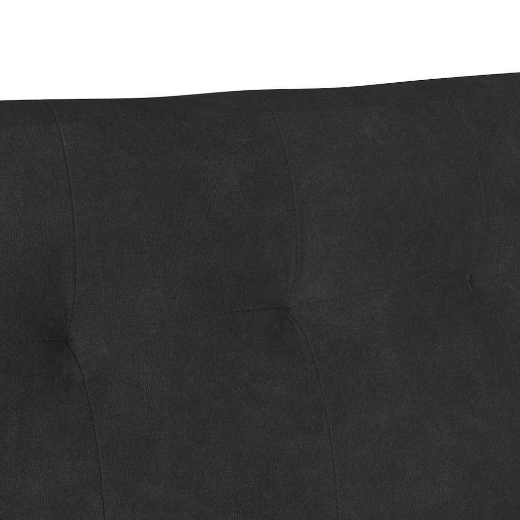 Chesterfield bænk Sort 112 x 65,5 x 75 cm Fløjl