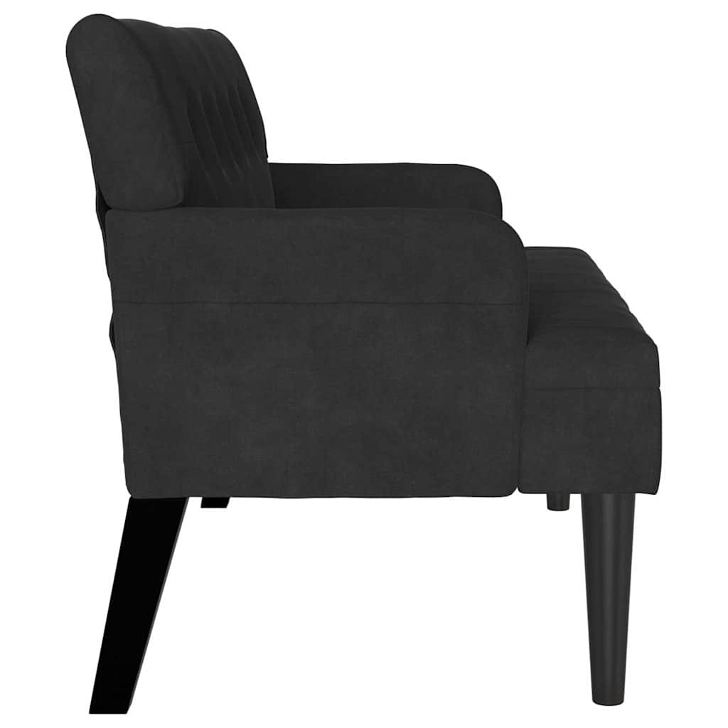 Chesterfield bænk Sort 112 x 65,5 x 75 cm Fløjl