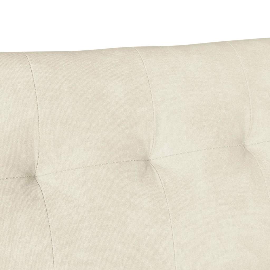 Chesterfield bænk Creme 112 x 65,5 x 75 cm Fløjl