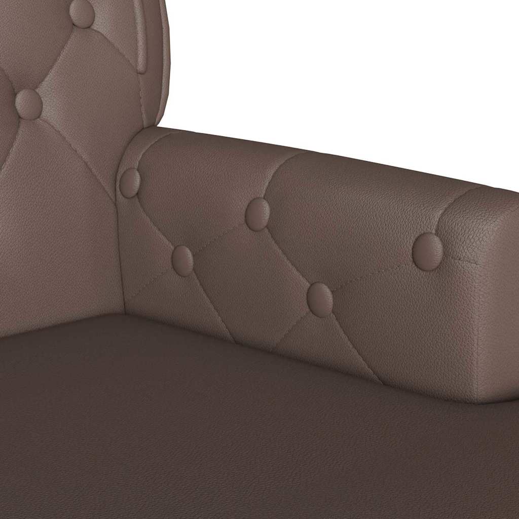 Chesterfield bænk Brun 119,5 x 64,5 x 75 cm Faux læder