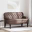 Chesterfield bænk Brun 119,5 x 64,5 x 75 cm Faux læder