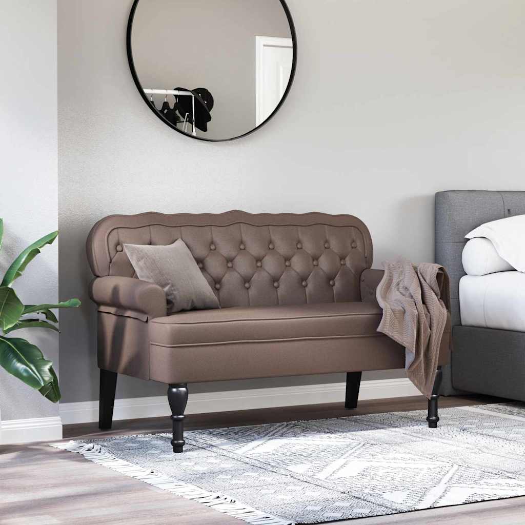 Chesterfield bænk Brun 119,5 x 64,5 x 75 cm Faux læder